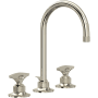 Rohl Graceline 1.2 GPM Widespread Bathroom Faucet with Pop-Up Drain Assembly Polished Nickel