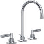 Rohl Graceline 1.2 GPM Widespread Bathroom Faucet with Pop-Up Drain Assembly Polished Chrome