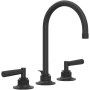 Rohl Graceline 1.2 GPM Widespread Bathroom Faucet with Pop-Up Drain Assembly Matte Black