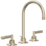 Rohl Graceline 1.2 GPM Widespread Bathroom Faucet with Pop-Up Drain Assembly Satin Nickel