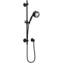 Rohl Graceline 1.8 GPM Multi Function Hand Shower Package - Includes Slide Bar, Hose, and Wall Supply Matte Black