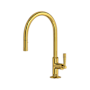 Rohl Graceline 1.8 GPM Single Hole Pull Down Kitchen Faucet Unlacquered Brass (Living Finish)