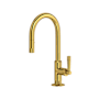Rohl Graceline 1.8 GPM Single Hole Pull Down Bar Faucet Unlacquered Brass