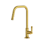 Rohl Graceline 1.8 GPM Single Hole Pull Down Kitchen Faucet Unlacquered Brass (Living Finish)