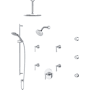 Rohl Modelle Thermostatic Shower System with Shower Head, Hand Shower, Slide Bar, Bodysprays, Shower Arm, Hose, and Valve Trim Polished Chrome
