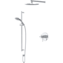 Rohl Modelle Pressure Balanced and Thermostatic Shower System with Shower Head, Hand Shower, Slide Bar, Shower Arm, Hose, and Valve Trim Polished Chrome