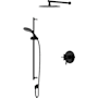 Rohl Modelle Pressure Balanced and Thermostatic Shower System with Shower Head, Hand Shower, Slide Bar, Shower Arm, Hose, and Valve Trim Matte Black