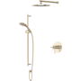 Rohl Modelle Pressure Balanced and Thermostatic Shower System with Shower Head, Hand Shower, Slide Bar, Shower Arm, Hose, and Valve Trim Satin Nickel
