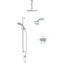 Rohl Modelle Pressure Balanced and Thermostatic Shower System with Shower Head, Hand Shower, Slide Bar, Shower Arm, Hose, and Valve Trim Polished Chrome