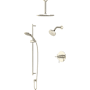 Rohl Modelle Pressure Balanced and Thermostatic Shower System with Shower Head, Hand Shower, Slide Bar, Shower Arm, Hose, and Valve Trim Polished Nickel