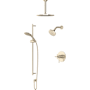 Rohl Modelle Pressure Balanced and Thermostatic Shower System with Shower Head, Hand Shower, Slide Bar, Shower Arm, Hose, and Valve Trim Satin Nickel