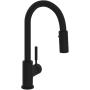Rohl Lux 1.8 GPM Single Hole Pull Down Bar Faucet Matte Black