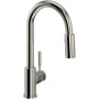 Rohl Lux 1.8 GPM Single Hole Pull Down Bar Faucet Polished Nickel