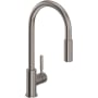 Rohl Lux 1.8 GPM Single Hole Pull Down Kitchen Sink Faucet Satin Nickel