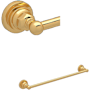 Rohl Acqui 18" Towel Bar Unlacquered Brass (Living Finish)