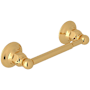 Rohl Acqui Wall Mounted Spring Bar Toilet Paper Holder Unlacquered Brass (Living Finish)