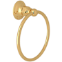 Rohl Acqui 6-1/4" Wall Mounted Towel Ring Unlacquered Brass (Living Finish)