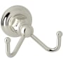 Rohl Acqui Double Robe Hook Polished Nickel