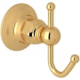 Rohl Double Robe Hook Italian Brass