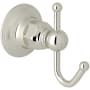 Rohl Double Robe Hook Polished Nickel