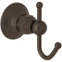 Rohl Double Robe Hook Tuscan Brass