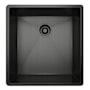 Rohl Forze 18-1/2" Undermount Single Basin Stainless Steel Bar Sink Black Stainless Steel
