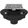 Rohl 2" Cast Iron Decorative Spa Shower Drain Body Kit with Mosaic Cover Polished Chrome