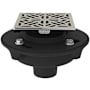 Rohl 2" Cast Iron Decorative Spa Shower Drain Body Kit with Mosaic Cover Polished Nickel