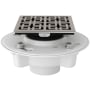 Rohl PVC 2" X 3" Spa Shower Drain Kit with Weave Decorative Cover Satin Nickel