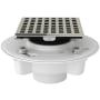 Rohl PVC 2" X 3" Spa Shower Drain Kit with Matrix Decorative Cover Polished Nickel