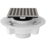 Rohl PVC 2" X 3" Spa Shower Drain Kit with Matrix Decorative Cover Satin Nickel
