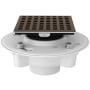 Rohl PVC 2" X 3" Spa Shower Drain Kit with Matrix Decorative Cover Tuscan Brass