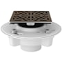 Rohl PVC 2" X 3" Spa Shower Drain Kit with Mosaic Decorative Cover Tuscan Brass (Living Finish)