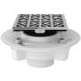 Rohl PVC 2" X 3" Spa Shower Drain Kit with Petal Decorative Cover Polished Chrome