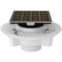 Rohl PVC 2" X 3" Spa Shower Drain Kit with Petal Decorative Cover English Bronze