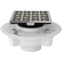 Rohl PVC 2" X 3" Spa Shower Drain Kit with Petal Decorative Cover Polished Nickel