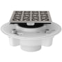 Rohl PVC 2" X 3" Spa Shower Drain Kit with Petal Decorative Cover Satin Nickel