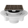 Rohl PVC 2" X 3" Spa Shower Drain Kit with Petal Decorative Cover Tuscan Brass (Living Finish)