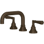 Rohl San Giovanni 1.2 GPM Widespread Bathroom Faucet with Pop-Up Drain Assembly Tuscan Brass