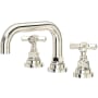 Rohl San Giovanni 1.2 GPM Widespread Bathroom Faucet with Pop-Up Drain Assembly Polished Nickel