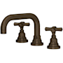 Rohl San Giovanni 1.2 GPM Widespread Bathroom Faucet with Pop-Up Drain Assembly Tuscan Brass (Living Finish)