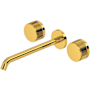 Rohl Amahle Wall Mounted Tub Filler Unlacquered Brass (Living Finish)