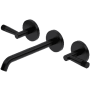 Rohl Amahle 1.2 GPM Wall Mounted Widespread Bathroom Faucet with Lever Handles Matte Black