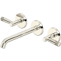 Rohl Amahle 1.2 GPM Wall Mounted Widespread Bathroom Faucet with Lever Handles Polished Nickel