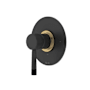 Rohl Amahle Pressure Balanced Valve Trim Only with Single Lever Handle - Less Rough In Matte Black / Antique Gold