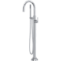 Rohl Apothecary Floor Mounted Tub Filler with Built-In Diverter - Includes Hand Shower Polished Chrome