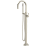 Rohl Apothecary Floor Mounted Tub Filler with Built-In Diverter - Includes Hand Shower Polished Nickel
