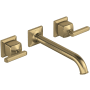 Rohl Apothecary 1.2 GPM Wall Mounted Widespread Bathroom Faucet Antique Gold