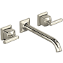 Rohl Apothecary 1.2 GPM Wall Mounted Widespread Bathroom Faucet Polished Nickel