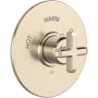 Rohl Apothecary Thermostatic Valve Trim Only with Single Cross Handle - Less Rough In Satin Nickel